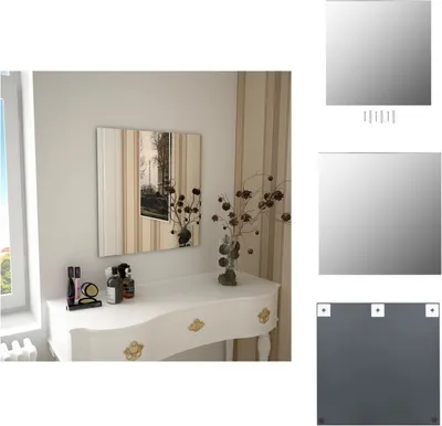 Produktbild von vidaXL Wandspiegel 60 x 60 cm Quadratisch Glas -  Spiegel
