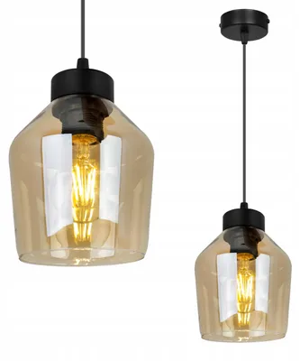 Produktbild von Moderne Elegante Hängelampe Mit Glasschirm