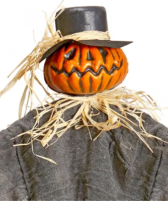 Produktbild von Vogelscheuche mit Kürbiskopf Halloween Hängefigur 130cm