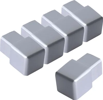 Produktbild von Dalsys 5x Endstück für Fliesenschiene 12,5mm Quadratprofil Aluminium (eloxiert) Silber matt, Fliesenprofil