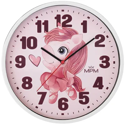 Produktbild von MPM-Quality Wanduhr rund Ø 250 mm Kunststoff Weiß Quarzuhrwerk