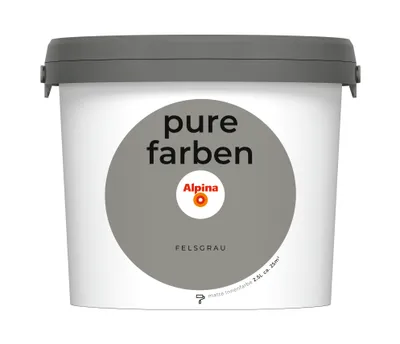 Produktbild von Alpina pure farben Wandfarbe felsgrau 2,5 L