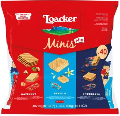 Produktbild von Loacker Minis Mix 40x10g