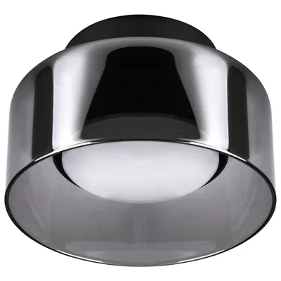 Produktbild von MasterLED Deckenleuchte 1-flammig GX53 schwarz Rauchglas Ø13 cm für Innenräume