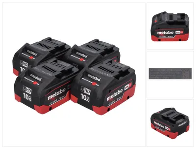 Immagine prodotto di Metabo LiHD Set di 04 batterie 18 V 10,0 Ah sistema CAS (4x 625549000)