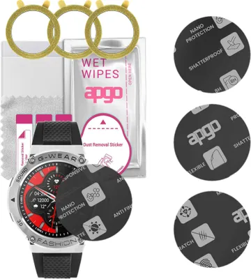 Produktbild von apgo 3 Stück Schutzglas, Matt, kompatibel mit GaWear K28N men  Smartwatch, Hybrid 8H, Ersatz für Hartglas, Displayschutzglas, Bildschirmschutz, Displayschutz, kratzfest