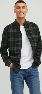 Produktbild von Kariertes Hemd Basic Flanell Langarm Freizeit Shirt JJECLASSIC |