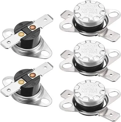 Immagine prodotto di Interruttore termico 40 °C 10 A, connettore da 6,3 mm, confezione da 5 pezzi