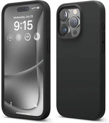Produktbild von Elago Premium Silikonhülle für iPhone 15 Pro Schwarz