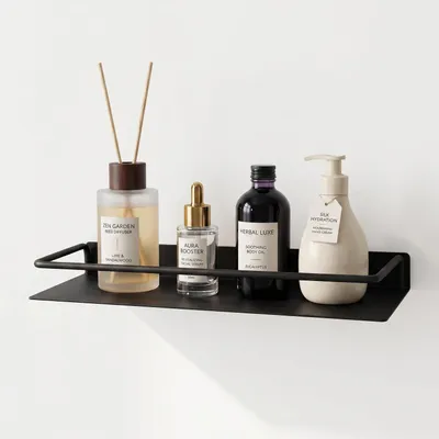 Image de Étagère métallique noire, 40 cm