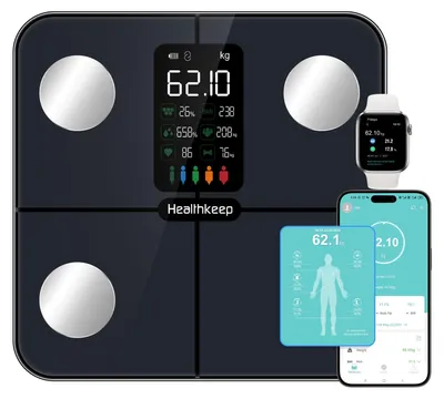 Produktbild von Healthkeep Personenwaage Körperfett Muskelmasse Digital Display APP iOS Android