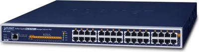 Zdjęcie produktu dla PLANET UPOE-1600G, Zarządzany, Gigabit Ethernet (10/100/1000), Obsługa PoE, Możliwości montowania w stelażu, 1U
