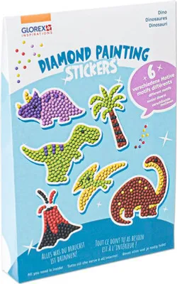 Produktbild von Diamond Painting Stickers Dino 6-tlg.