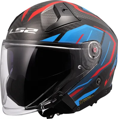 Zdjęcie produktu dla LS2 OF603 Infinity II Carbon Urus Jethelm, carbon/blau/rot, S (55/56)