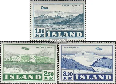 Produktbild von Briefmarken Island 1952 Mi 278-280 (kompl.Ausg.) postfrisch Flugzeuge