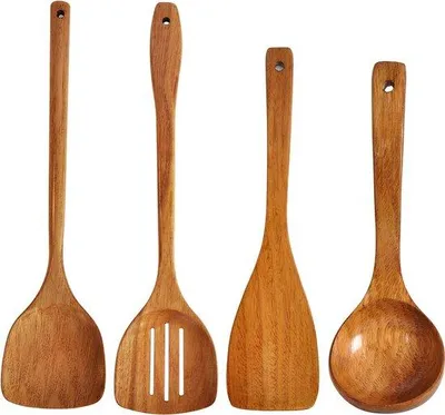 Immagine prodotto di Spatola lunga in acciaio, realizzata a mano per la cucina, set da 4 pezzi