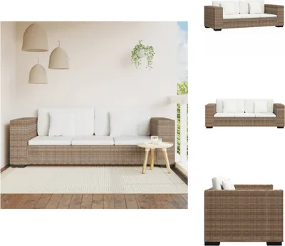 Produktbild von vidaXL 8-tlg. 3-Sitzer Sofa Set Echt Rattan -  Sofas