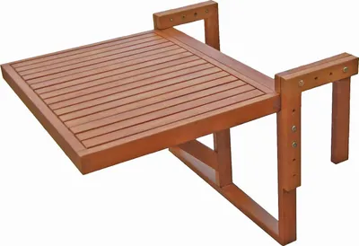 Produktbild von Balkontisch PADUA - Eukalyptus, Natur, 65x64x52cm | Gartentisch Balkon-Tisch Kleiner Tisch Terrassentisch Verandatisch