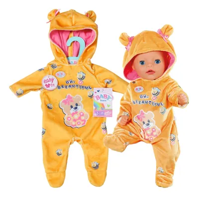 Produktbild von BABY born Little Bär Onesie 36cm - Puppenanzug Einteiler mit Kapuze, Bären-Ohren