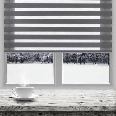 Zdjęcie produktu dla Zasłony - Żaluzje przeciwsłoneczne - 105 x 280 cm - ciemnoszare - oddychający poliester
