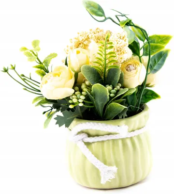 Produktbild von Künstliche Blume im Topf 16cm - Dekopflanze wie echt für Büro & Zuhause - Pflegeleicht