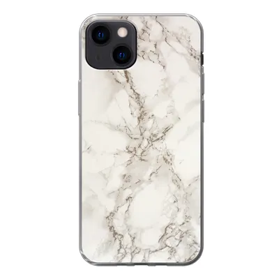 Produktbild von MuchoWow® Handyhülle Schutzhülle Hülle für iPhone 13 Marmor - Grau - Weiß Silikon Softcase Handy Hülle - Karteninhaber