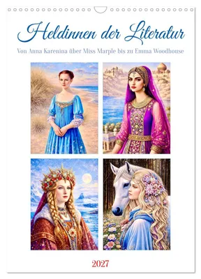 Produktbild von Kalender 2027 · Britische Version · Heldinnen der Literatur (Wandkalender 2027 12" × 17" Hochformat), CALVENDO 12-Monats-Wandkalender