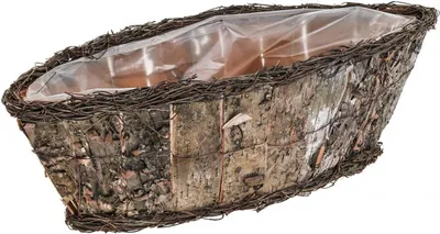 Produktbild von Pflanzschale Deko Korb Birke Reben 17×15×34cm Natur
