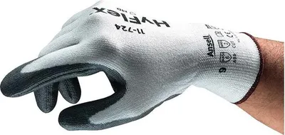 Produktbild von Schnittschutzhandschuhe HyFlex® 11-724 Gr.8 weiß/grau EN 388 PSA II 12 PA