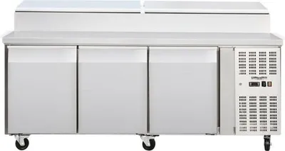 Obrázok produktu pre Prípravný stôl Skyrainbow 3-dverový 10 x Gn1/3 +2° až +8°C