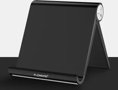 Immagine prodotto di FLOVEME 0-100 gradi girevole regolabile ABS Stand Desk Phone Stand, per iPad, iPhone, Galaxy, Huawei, Xiaomi, HTC, Sony, e altri telefoni cellulari o tablet (nero)