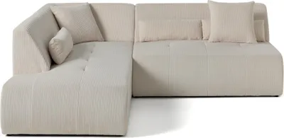 Produktbild von Lisa Design Onyx - 5-Sitzer Modulares Ecksofa links - Cord , Beige