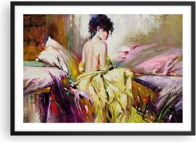 Produktbild von Gerahmtes Poster - Schwarzer Rahmen - Frau Modell - 70x50 cm - Wand Bild - Wanddeko - Wandbilder - Kunstposter - Wandposter - Bilderrahmen - Bilder - Kunstdruck - Wandbild - P2BAA70x50-3524