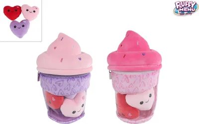Zdjęcie produktu dla Van Manen Pluszowa zabawka lodowa z sercami – zabawka o wysokości 25 cm