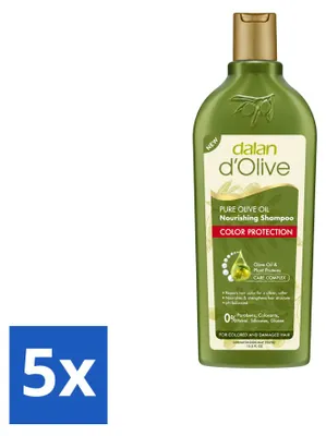Produktbild von 5 x Dalan d'Olive Shampoo Farbschutz für geschädigtes Haar 400 ml - Vorteilspackung - 5 Stücke