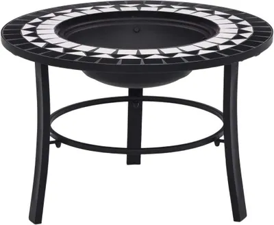 Obrázok produktu pre Mozaikové ohnisko, čierno biele 68 cm, keramika