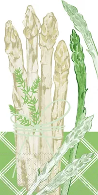 Produktbild von Tissue Serviette Spargel, 33 x 33 cm, 1/8 Falz, 100 Stück - Mank
