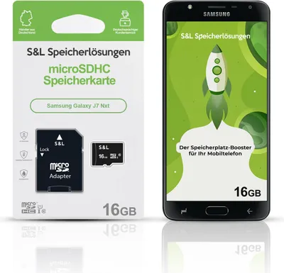 Produktbild von microSD Speicherkarte S&L für Samsung Galaxy J7 Nxt - Speicherkapazität: 16 GB