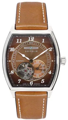 Zeppelin 8362-2 Herrenuhr Metropolis Automatik Open Heart Braun 1