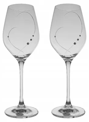Produktbild von Bohemia Laura Weingläser mit Swarovski-Kristallen 360ml 2er-Set