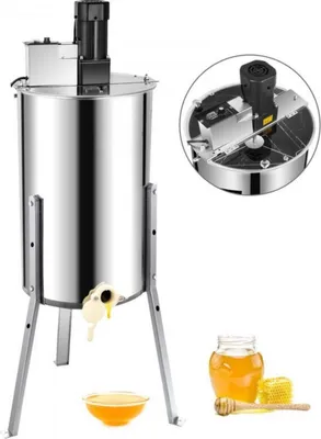 Produktbild von Honing Extractor PRO – Elektrische Honigschleuder 3/6 Rähmchen – Handbetrieb & Edelstahl – Für Imkerei
