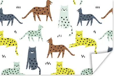 Produktbild von MuchoWow® Poster Wilde Tiere - Katze - Dschungel 60x40 cm - Schlafzimmerdekoration