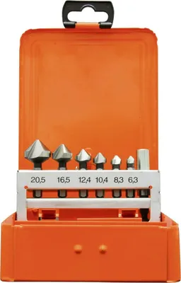 Produktbild von Projahn Kegelsenker-Satz HSS-G 90° 1/46kt Schaft 7-tlg.