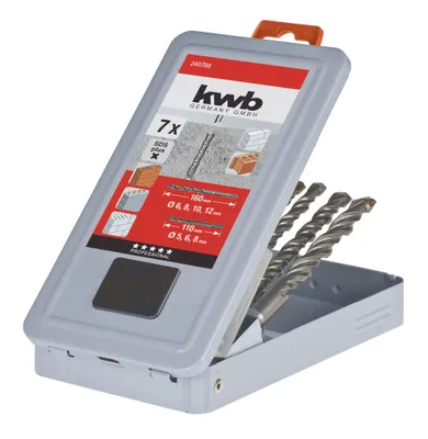 Produktbild von Hammerbohrer-Set 5-8x110 6-12x160 7 Stück - Kwb