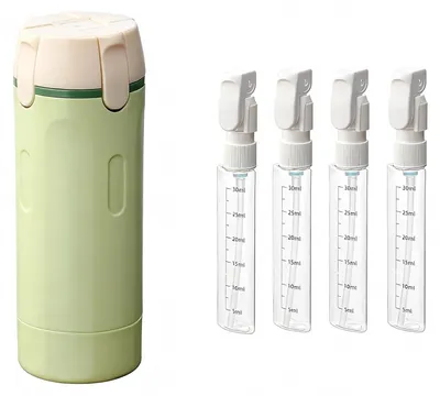 Immagine prodotto di Solidchoice - Flacone dispenser per viaggi, 4 in 1 - Flaconi da viaggio resistenti alle perdite, ideali per prodotti per l'igiene personale