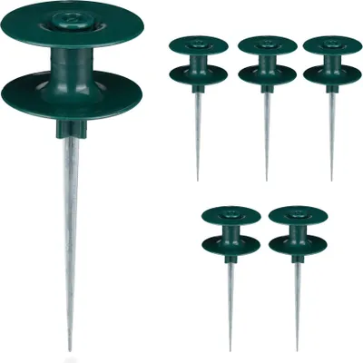Immagine prodotto di Guide per tubi da giardino con picchetti in metallo, confezione da 6