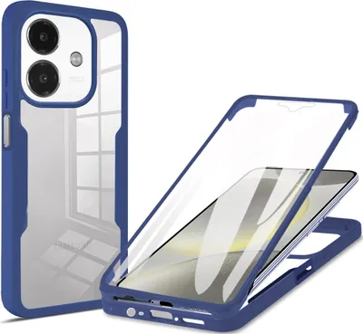 Produktbild von Schutzhülle für Oppo A3X / A3 5G/4G, Eingebautem Displayschutz 360 Grad Komplettschutz Handyhülle Blau