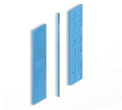Productafbeelding van 2 mm kunststof wiggen - Verpakking van 100 voor beglazingsblokken en afstandsplaten