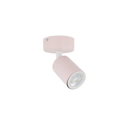 Produktbild von Kinderlampe Metall verstellbar 13 cm breit Rosa GU10 rund Kinderzimmerlampe