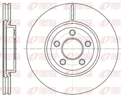 Produktbild von 2x REMSA Bremsscheibe 6637.10 vorne für CHRYSLER PT CRUISER (PT_) 280mm 39 1mm